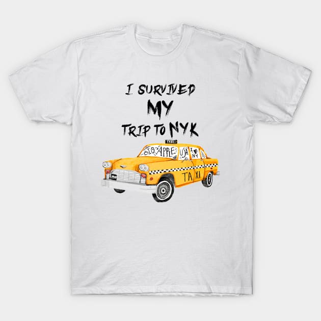 I Survived My Trip To NYC - I Love NYC New York T-Shirt by SHB-art